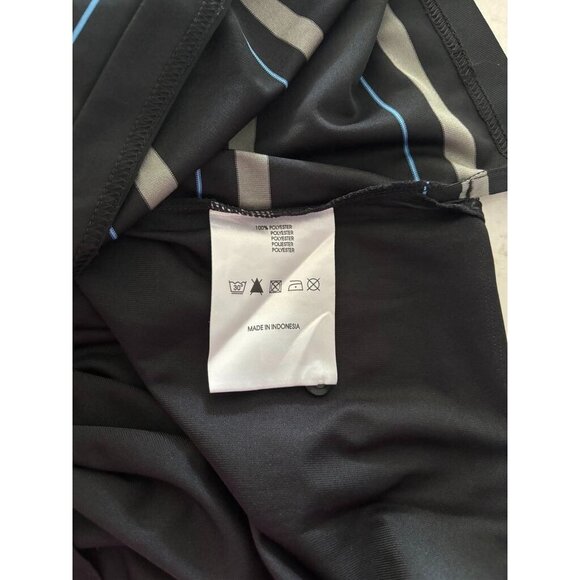 PING Short Sleeve Polo Golf Shirt Mens Sze Large Black Striped DryFibre Dynamics - Picture 7 of 8